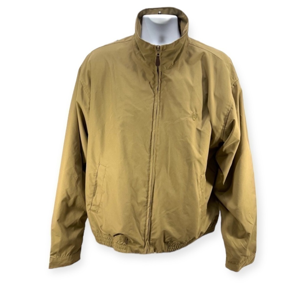 Chaps Mens Classic Fit Full-Zip Jacket Size XL Tan